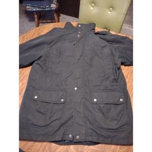 Ladies Field & Stream Gray Removable Liner Jacket/Coat With Hood Size XL